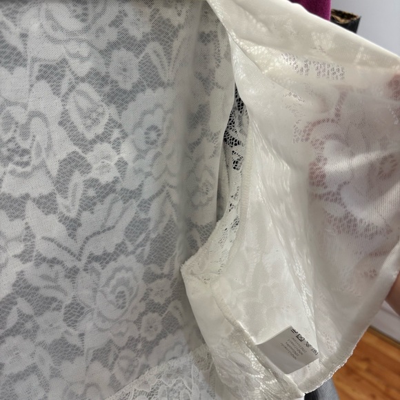 Belle Poque White Lace Cropped Bolero Shrug Long Sleeve Bridal Formal Top 2XL - Picture 9 of 13